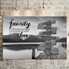 Load image into Gallery viewer, New River Pier A Little Whole Lot of Love Multi-Names Premium Canvas Poster