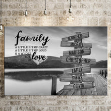 Load image into Gallery viewer, New River Pier A Little Whole Lot of Love Multi-Names Premium Canvas