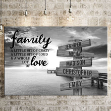 Load image into Gallery viewer, Ocean Dock A Little Whole Lot of Love Multi-Names Premium Canvas Poster