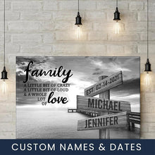 Load image into Gallery viewer, Ocean Dock A Little Whole Lot of Love Multi-Names Premium Canvas