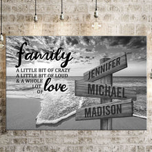 Load image into Gallery viewer, Ocean Sunset A Little Whole Lot of Love Multi-Names Premium Canvas Poster