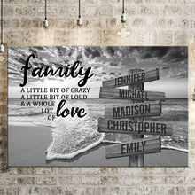 Load image into Gallery viewer, Ocean Sunset A Little Whole Lot of Love Multi-Names Premium Canvas