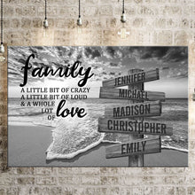 Load image into Gallery viewer, Ocean Sunset A Little Whole Lot of Love Multi-Names Premium Canvas Poster