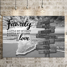 Load image into Gallery viewer, Ocean Sunset A Little Whole Lot of Love Multi-Names Premium Canvas