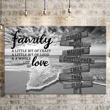 Load image into Gallery viewer, Ocean Sunset A Little Whole Lot of Love Multi-Names Premium Canvas Poster