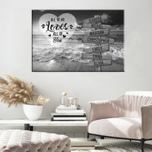 Load image into Gallery viewer, Ocean Sunset All of Me Loves All of You Multi-Names Premium Canvas Poster