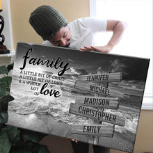 Load image into Gallery viewer, Ocean Sunset A Little Whole Lot of Love Multi-Names Premium Canvas (Framed)