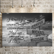 Load image into Gallery viewer, Ocean Sunset A Whole Lot of Love Multi-Names Premium Canvas