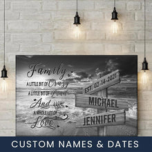 Load image into Gallery viewer, Ocean Sunset A Whole Lot of Love Multi-Names Premium Canvas