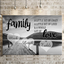 Load image into Gallery viewer, Personalized Family River Pier Multi-Names Premium Canvas Poster