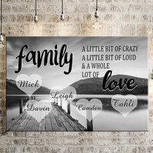 Load image into Gallery viewer, Personalized Family River Pier Multi-Names Premium Canvas Poster