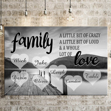Load image into Gallery viewer, Personalized Family River Pier Multi-Names Premium Canvas