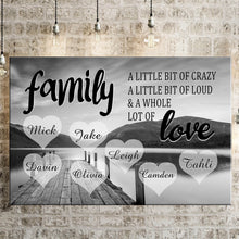Load image into Gallery viewer, Personalized Family River Pier Multi-Names Premium Canvas Poster