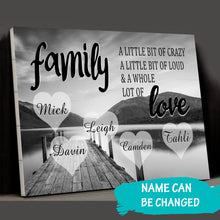 Load image into Gallery viewer, Personalized Family River Pier Multi-Names Premium Canvas Poster