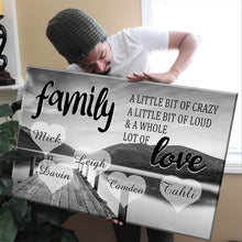Load image into Gallery viewer, Personalized Family River Pier Multi-Names Premium Canvas