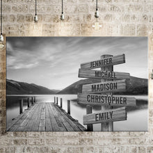 Load image into Gallery viewer, River Pier Multi-Names Premium Canvas