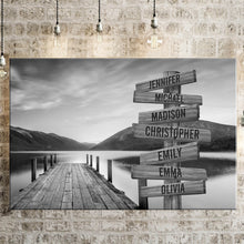 Load image into Gallery viewer, River Pier Multi-Names Premium Canvas Poster