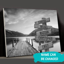 Load image into Gallery viewer, River Pier Multi-Names Premium Canvas