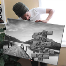 Load image into Gallery viewer, River Pier Multi-Names Premium Canvas