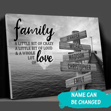 Load image into Gallery viewer, Seaside Dock A Little Whole Lot of Love Multi-Names Premium Canvas