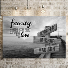Load image into Gallery viewer, Seaside Dock A Little Whole Lot of Love Multi-Names Premium Canvas Poster