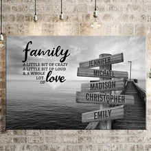 Load image into Gallery viewer, Seaside Dock A Little Whole Lot of Love Multi-Names Premium Canvas