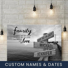Load image into Gallery viewer, Seaside Dock A Little Whole Lot of Love Multi-Names Premium Canvas