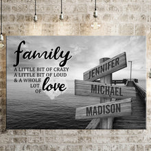 Load image into Gallery viewer, Seaside Dock A Little Whole Lot of Love Multi-Names Premium Canvas