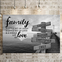Load image into Gallery viewer, Seaside Dock A Little Whole Lot of Love Multi-Names Premium Canvas