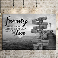 Load image into Gallery viewer, Seaside Dock A Little Whole Lot of Love Multi-Names Premium Canvas