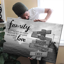 Load image into Gallery viewer, Seaside Dock A Little Whole Lot of Love Multi-Names Premium Canvas