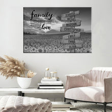 Load image into Gallery viewer, Sunflower Sunset A Little Whole Lot of Love Multi-Names Premium Canvas Poster