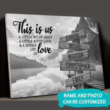 Load image into Gallery viewer, Canyon Dock  Personalized &quot;THIS IS US&quot; Multi-Names Premium Canvas Poster
