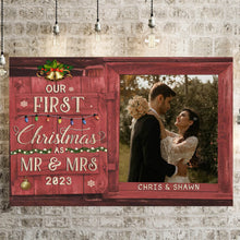 Load image into Gallery viewer, Christmas Newlywed Gift Personalized Couple Premium Canvas Poster
