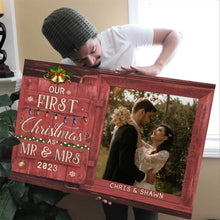 Load image into Gallery viewer, Christmas Newlywed Gift Personalized Couple Premium Canvas
