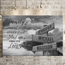 Load image into Gallery viewer, Coast Dusk A Little Whole Lot of Love Multi-Names Premium Canvas
