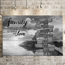 Load image into Gallery viewer, Coast Dusk A Little Whole Lot of Love Multi-Names Premium Canvas Poster
