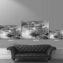 Load image into Gallery viewer, Coast Dusk Personalized &quot;THIS IS US&quot; Multi-Names Premium Canvas Poster
