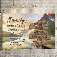 Load image into Gallery viewer, Canyon Dock  Color A Little Whole Lot of Love Multi-Names Premium Canvas Poster
