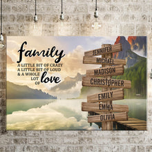 Load image into Gallery viewer, Canyon Dock Color A Little Whole Lot of Love Multi-Names Premium Canvas Poster
