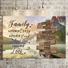 Load image into Gallery viewer, Canyon Dock  Color A Little Whole Lot of Love Multi-Names Premium Canvas Poster
