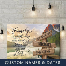 Load image into Gallery viewer, Canyon Dock  Color A Little Whole Lot of Love Multi-Names Premium Canvas Poster
