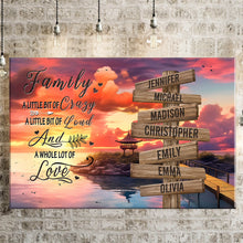 Load image into Gallery viewer, Coast Dusk Color A Little Whole Lot of Love Multi-Names Premium Canvas
