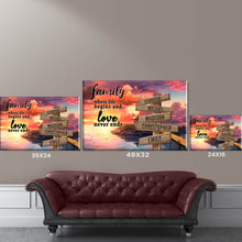 Load image into Gallery viewer, Coast Dusk Color  Where Life Begins And Love Never Ends Multi-Names Premium Canvas
