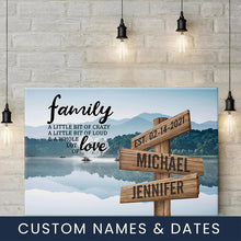 Load image into Gallery viewer, Dreams Interpretation of Lake Color A Little Whole Lot of Love Multi-Names Premium Canvas
