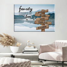 Load image into Gallery viewer, Dreams Interpretation of Lake Color A Little Whole Lot of Love Multi-Names Premium Canvas Poster
