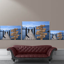 Load image into Gallery viewer, Lake Dock Color Multi-Names Premium Canvas
