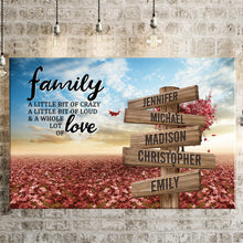 Load image into Gallery viewer, Love Tree  Color A Little Whole Lot of Love Multi-Names Premium Canvas
