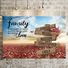 Load image into Gallery viewer, Love Tree  Color A Little Whole Lot of Love Multi-Names Premium Canvas Poster
