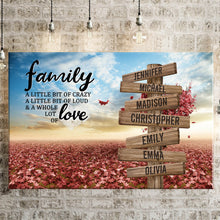 Load image into Gallery viewer, Love Tree  Color A Little Whole Lot of Love Multi-Names Premium Canvas Poster
